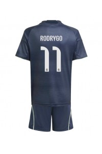 Real Madrid Rodrygo Goes #11 Babytruitje Uit tenue Kind 2025-26 Korte Mouw (+ Korte broeken)